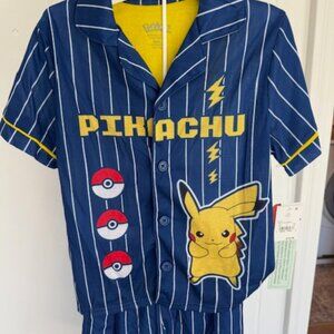 NEW Pokémon Pajamas Kids PJs Boys Pikachu 2 PC Set Sleepwear Blue Navy S (6/7)